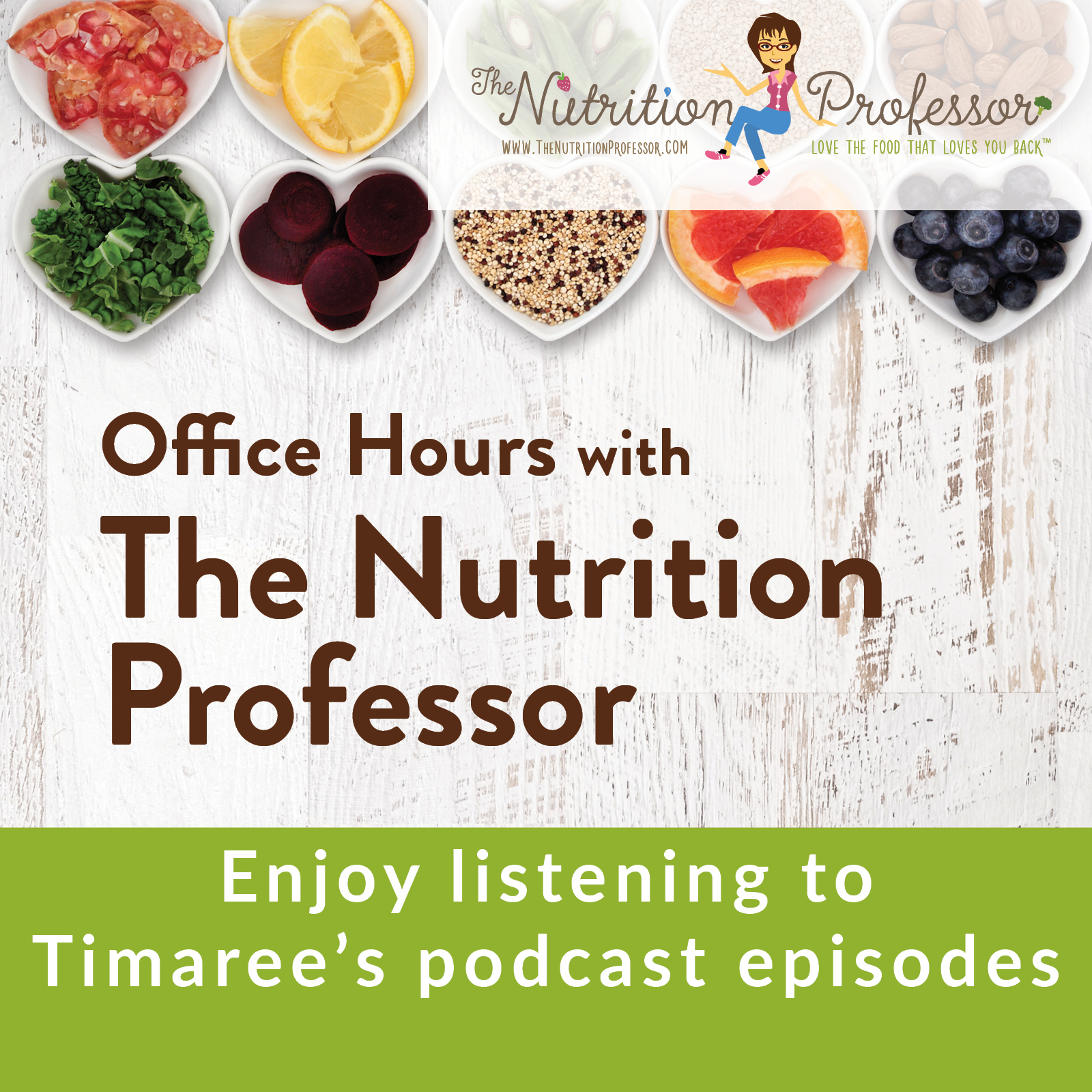 My own podcast is available: Office Hours with The Nutrition Professor!