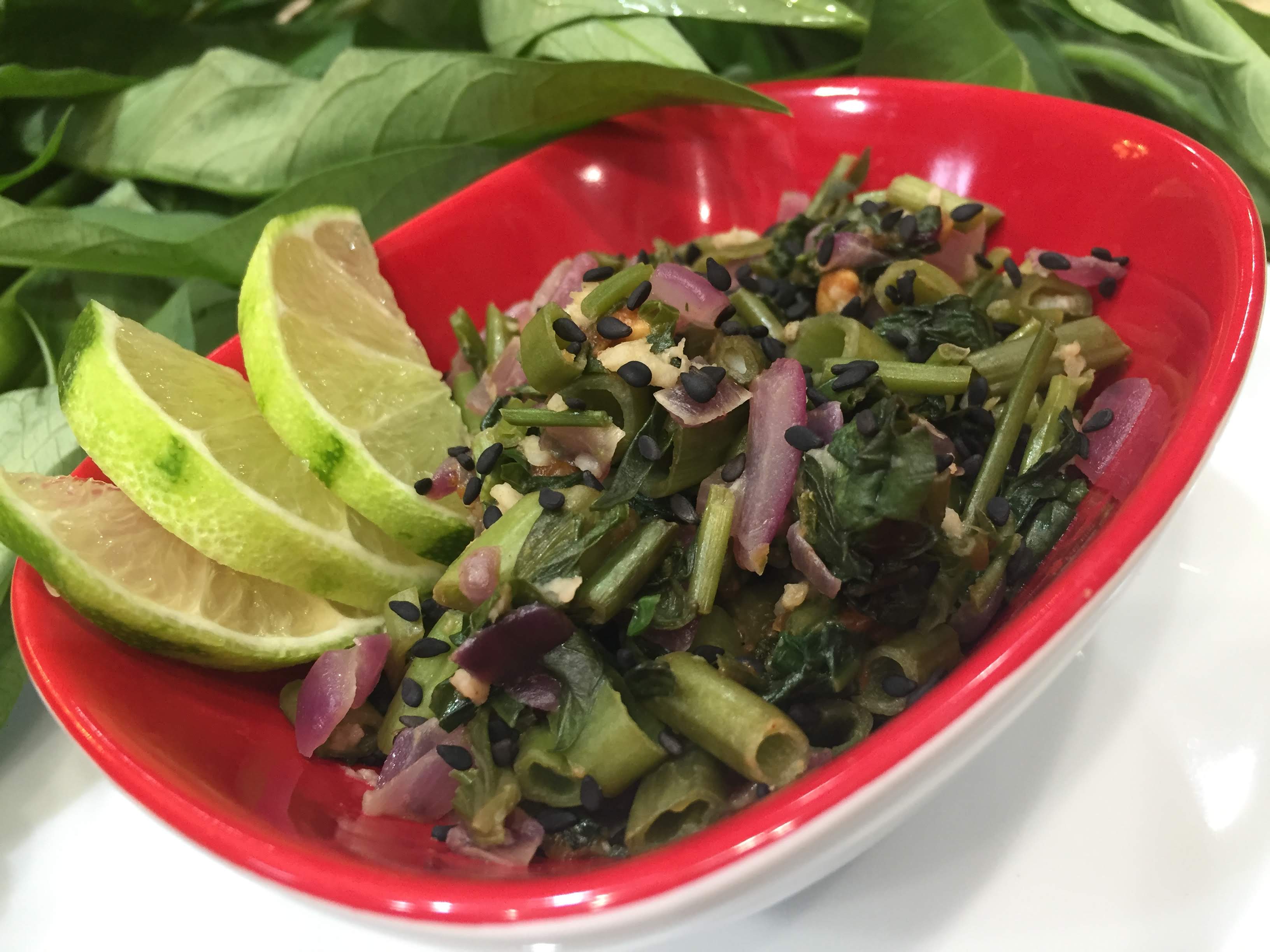 Cooking on California Bountiful TV: Asian Watercress and Quick Asian Greens!