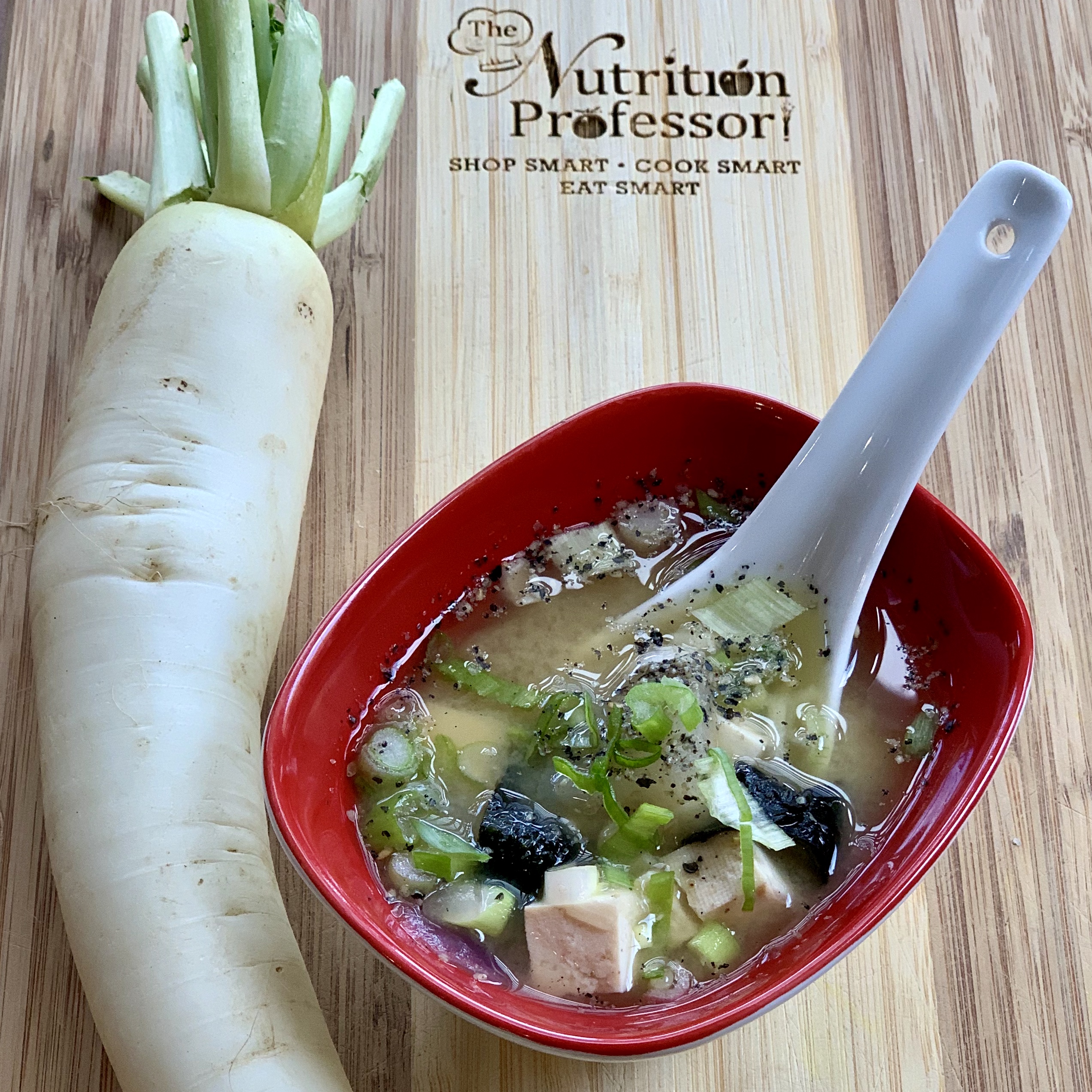 Miso Soup with daikon radish